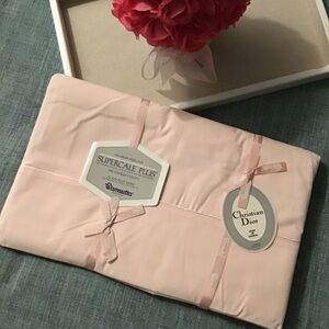 Christian Dior Soft Pink Sheet Size Queen Flat.Brand New